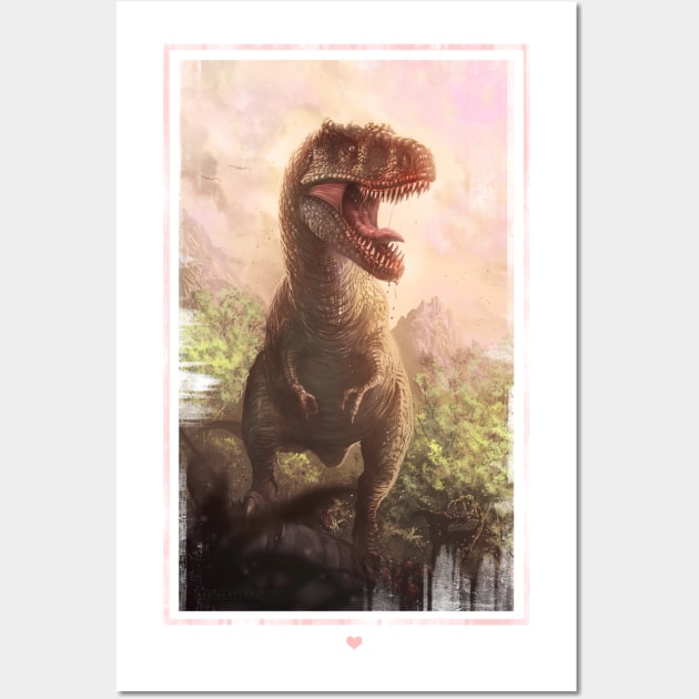 Trex on love Wall Art by Badillafloyd